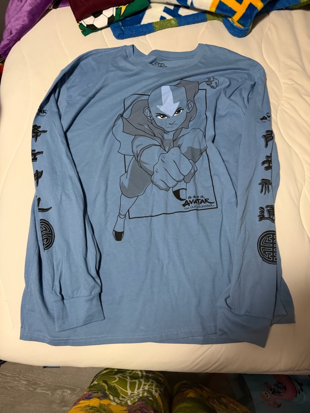Avatar The Last Airbender Light Blue Graphic Long-Sleeve Shirt